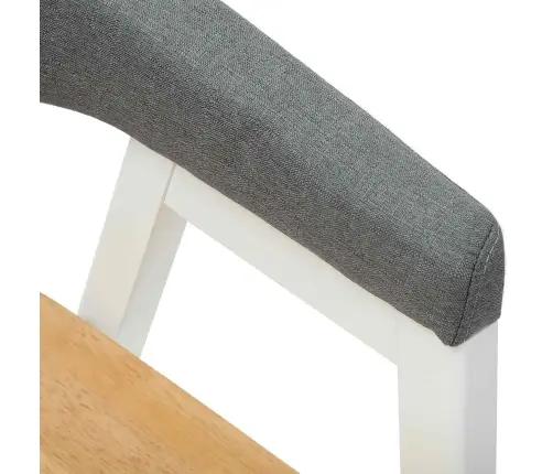 Söögitoa Toolid 2 Pcs Valge 54 X 57 X 73 Cm Tugev Kummipuust