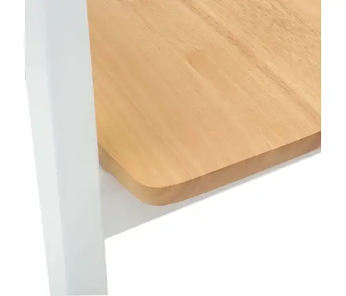 Söögitoa Toolid 2 Pcs Valge 54 X 57 X 73 Cm Tugev Kummipuust