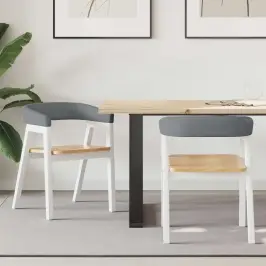 Ēdamkrēsli 2 Pcs Balts 54 X 57 X 73 Cm Cietā Gumijas Koka Vidaxl Ēdamkrēsli 2 Pcs Balts 54 X 57 X 73 Cm Cietā Gumijas Koka Vidaxl