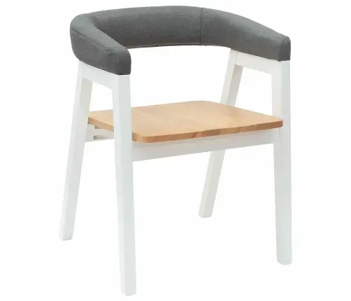 Söögitoa Toolid 2 Pcs Valge 54 X 57 X 73 Cm Tugev Kummipuust