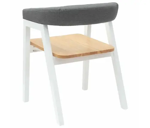 Söögitoa Toolid 2 Pcs Valge 54 X 57 X 73 Cm Tugev Kummipuust