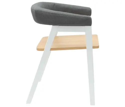 Söögitoa Toolid 2 Pcs Valge 54 X 57 X 73 Cm Tugev Kummipuust