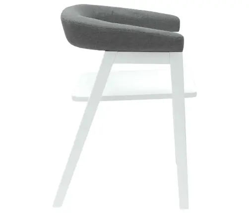 Söögitoa Toolid 2 Pcs Valge 54 X 57 X 73 Cm Tugev Kummipuust