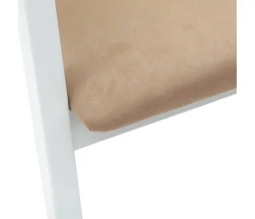 Söögitoa Toolid 2 Pcs Valge 54 X 57 X 73 Cm Tugev Kummipuust