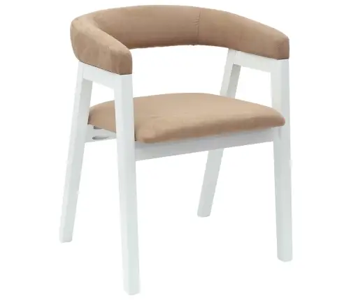 Söögitoa Toolid 2 Pcs Valge 54 X 57 X 73 Cm Tugev Kummipuust