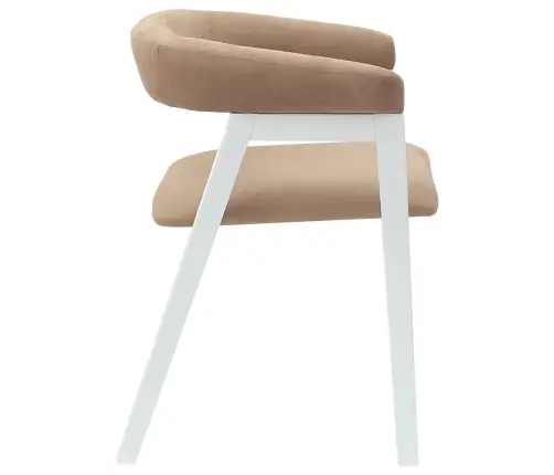 Söögitoa Toolid 2 Pcs Valge 54 X 57 X 73 Cm Tugev Kummipuust