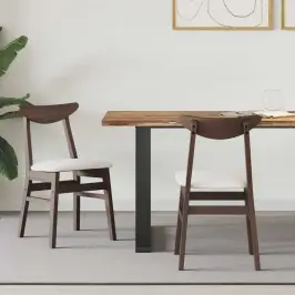 Ēdamkrēsli 2 Pcs Gaiši Brūns 42 X 47.5 X 81 Cm Vidaxl