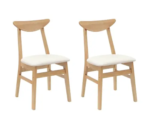 Valgomojo Kėdės 2 Pcs Natūrali 42 X 47.5 X 81 Cm