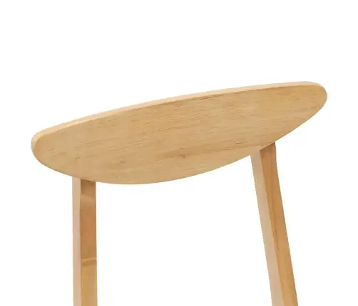 Ēdamkrēsli 2 Pcs Dabiska 42 X 47.5 X 81 Cm Ciets Gumijas Koks Vidaxl