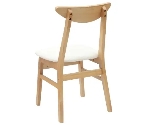 Ēdamkrēsli 2 Pcs Dabiska 42 X 47.5 X 81 Cm Ciets Gumijas Koks Vidaxl