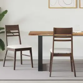 Ēdamkrēsli 2 Pcs Gaiši Brūns 43 X 54 X 89 Cm Ciets Gumijas Koks Vidaxl