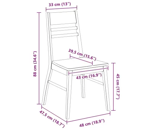 Söögitoa Toolid 2 Pcs Helepruun 43 X 54 X 89 Cm