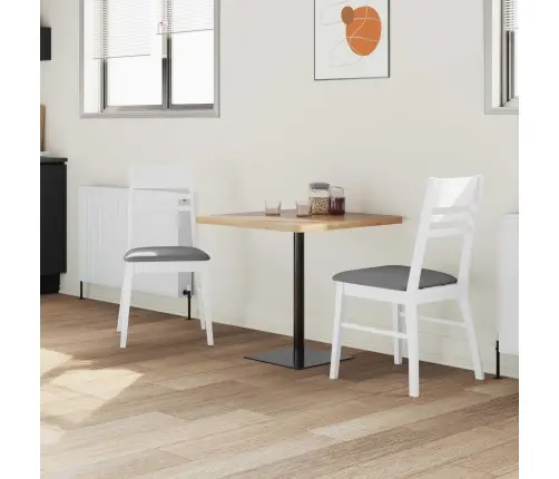 Söögitoa Toolid 2 Pcs Valge 43 X 54 X 89 Cm Paks Kautsukipuit