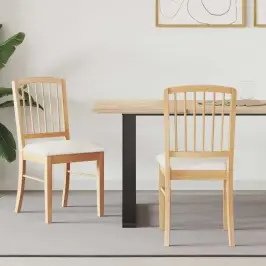 Ēdamkrēsli 2 Pcs Dabiska 50 X 52,5 X 91 Cm Ciets Gumijas Koks Vidaxl Ēdamkrēsli 2 Pcs Dabiska 50 X 52,5 X 91 Cm Ciets Gumijas Koks Vidaxl