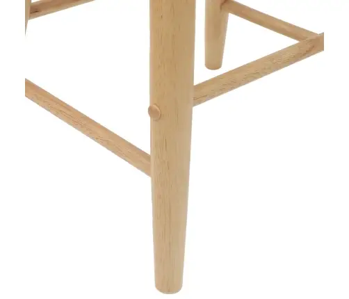 Ēdamkrēsli 2 Pcs Dabiska 46 X 37 X 63 Cm Ciets Gumijas Koks Vidaxl