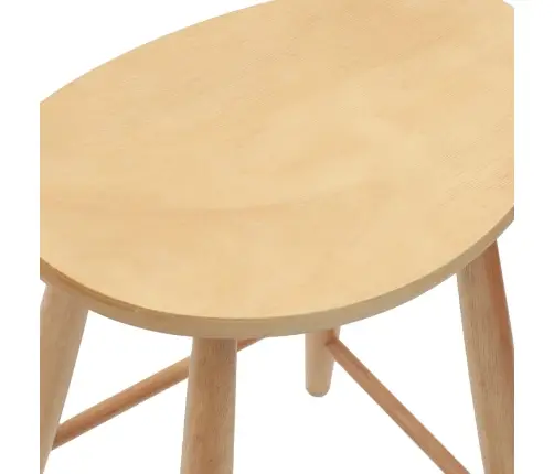 Ēdamkrēsli 2 Pcs Dabiska 46 X 37 X 63 Cm Ciets Gumijas Koks Vidaxl