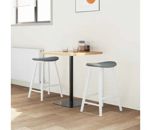 Ēdamkrēsli 2 Pcs Balts 46 X 37 X 63 Cm Ciets Gumijas Koks Vidaxl