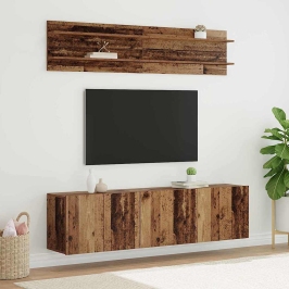 Tv Vienības 6 Pcs Vecs Koks Inženierijas Koks Vidaxl