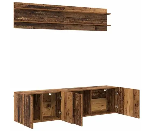 Tv Vienības 6 Pcs Vecs Koks Inženierijas Koks Vidaxl