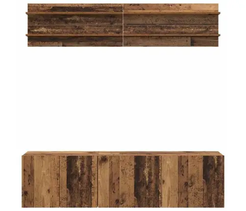 Tv Vienības 6 Pcs Vecs Koks Inženierijas Koks Vidaxl