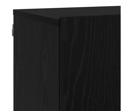 Tv Vienības 6 Pcs Melns Ozols Inženierijas Koks Vidaxl