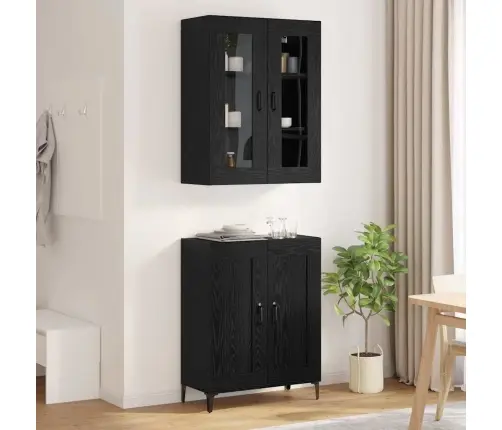 Aukštas Spintelė Juodas Ąžuolas 69,5 X 34 X 180 Cm