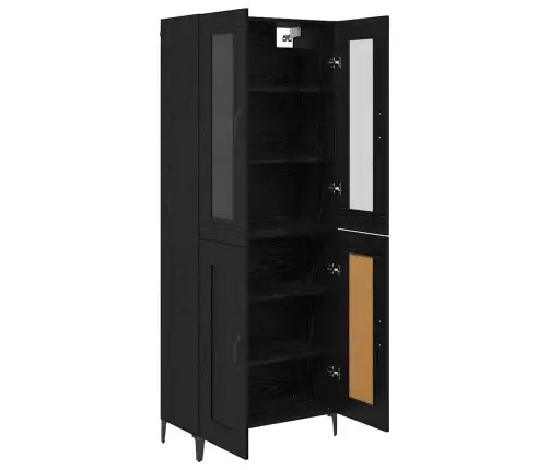 Aukštas Spintelė Juodas Ąžuolas 69,5 X 34 X 180 Cm