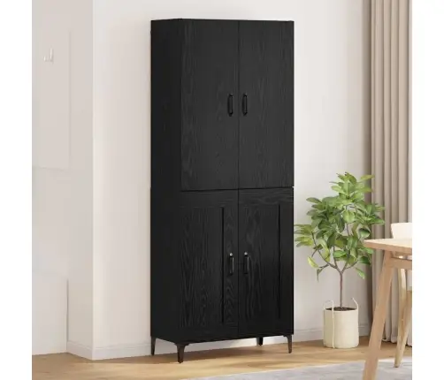 Aukštas Spintelė Juodas Ąžuolas 69,5 X 34 X 180 Cm