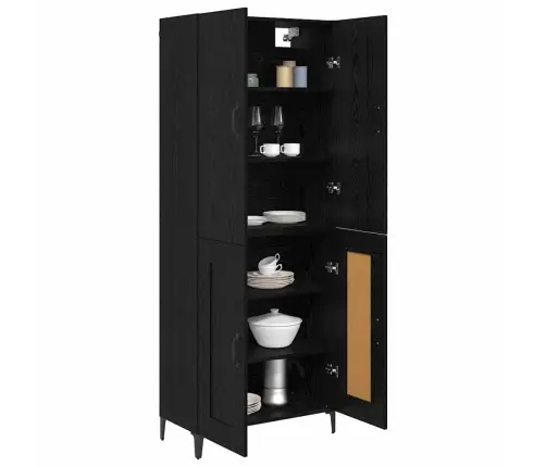 Aukštas Spintelė Juodas Ąžuolas 69,5 X 34 X 180 Cm