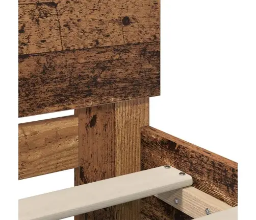 Voodi Raam Led -Ribatuledega Vana Puit 120 X 190 Cm Tehispuit