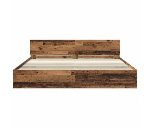 Gultas Rāmis Vecs Koks 180 X 200 Cm Inženierijas Koks Vidaxl