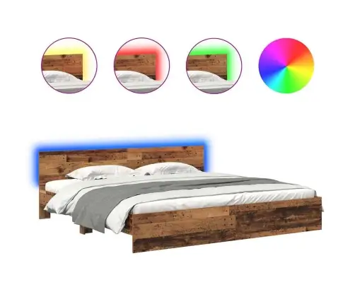 Gultas Rāmis Vecs Koks 180 X 200 Cm Inženierijas Koks Vidaxl