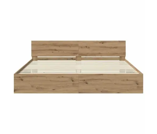 Gultas Rāmis Artisānā Ozols 200 X 200 Cm Inženierijas Koks Vidaxl