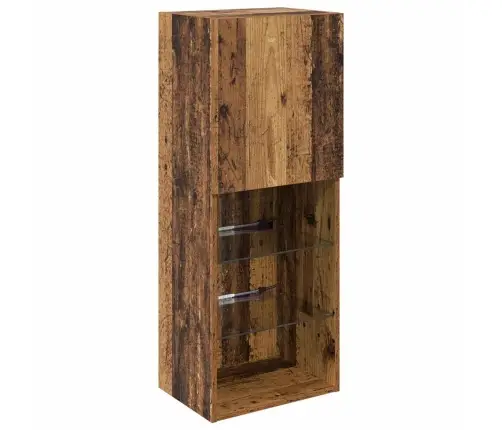 Tv Sienas Komplekti Ar Led 5 Pcs Vecs Koks 40,5 X 30 X 102 Cm