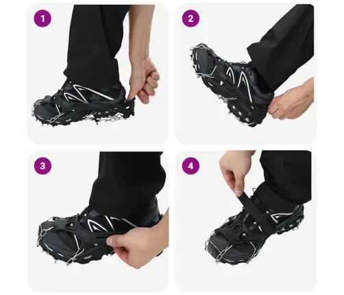 Ledus Uzlikas Apaviem Melna M Vidaxl