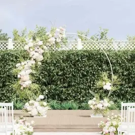 Kāzu Arka Balts 220 X 45 X 200 Cm Tērauds Vidaxl