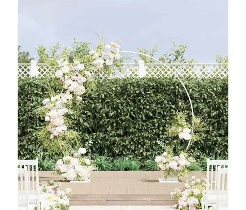 Kāzu Arka Balts 220 X 45 X 200 Cm Tērauds Vidaxl