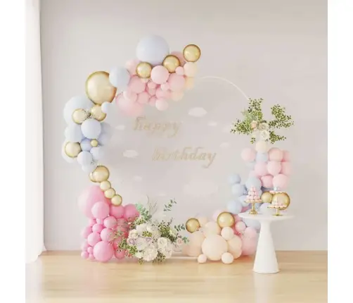 Kāzu Arka Balts 195 X 35 X 211 Cm Tērauds Vidaxl