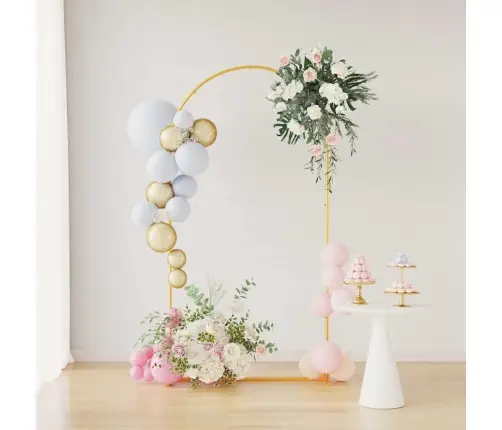 Kāzu Arka Zelts 100 X 39 X 200 Cm Tērauds Vidaxl