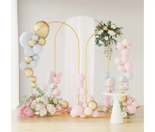 Kāzu Arka 3 Pcs Zelts Tērauds Vidaxl