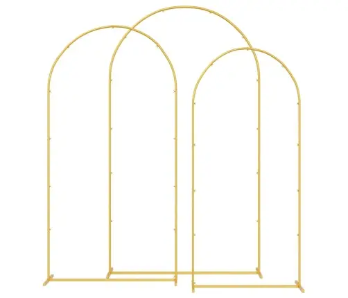 Kāzu Arka 3 Pcs Zelts Tērauds Vidaxl