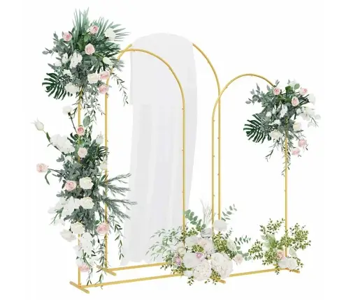 Kāzu Arka 3 Pcs Zelts Tērauds Vidaxl