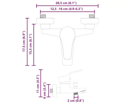 Duši Segisti Kraan Kroom G 1 / 2 Tolli