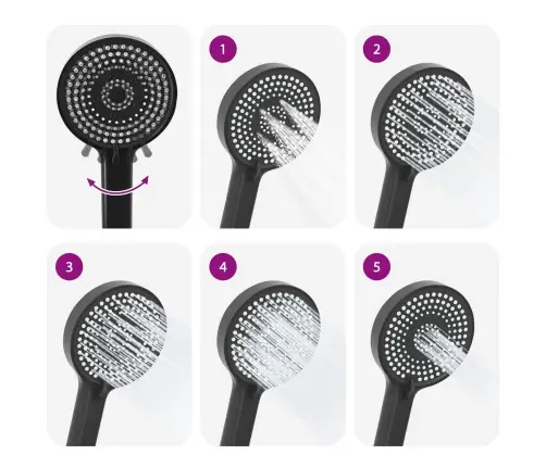 Dušipea Komplekt Must G 1 / 2 Tolli Messing