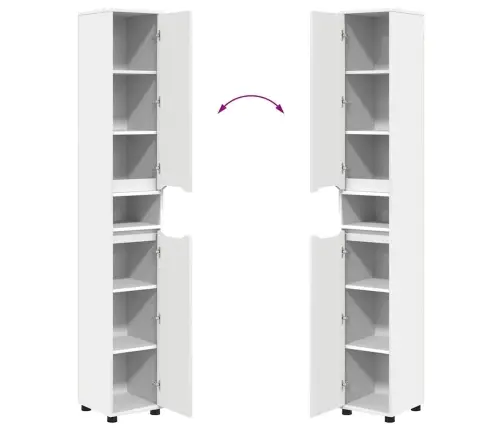 Vannas Istabas Mēbeļu Komplekts 4 Pcs Balts Inženierijas Koks Vidaxl