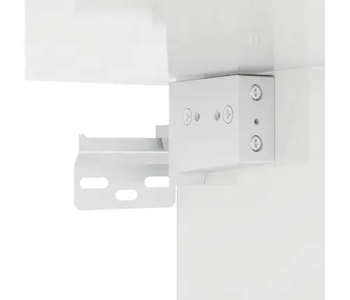 Vannitoa Mööbleset Rattaga 4 Pcs Kergelt Läikiv Valge Tehispuit