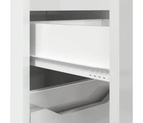 Vannitoa Mööbleset Rattaga 4 Pcs Kergelt Läikiv Valge Tehispuit