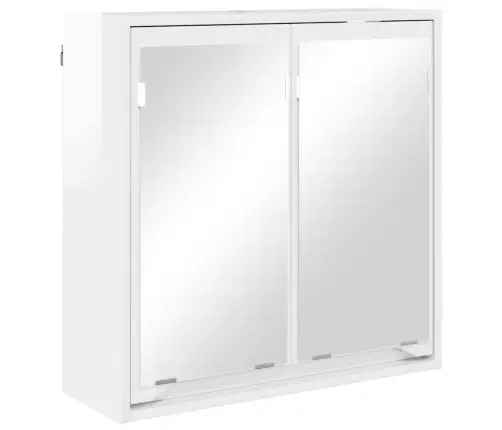 Vannitoa Mööbleset Rattaga 4 Pcs Kergelt Läikiv Valge Tehispuit