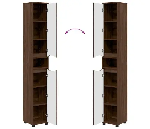 Vannas Istabas Mēbeļu Komplekts Ar Atvilktni 4 Pcs Brūns Ozols Vidaxl