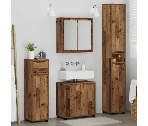 Vannas Istabas Mēbeļu Komplekts Ar Atvilktni 4 Pcs Vecs Koks Vidaxl